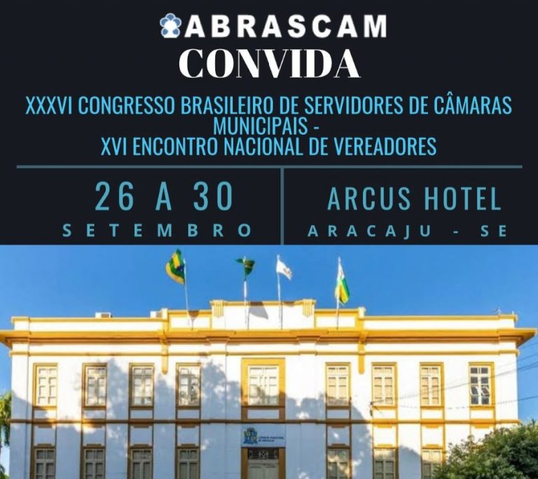 Inscrições abertas para o Congresso Brasileiro de Servidores de Câmaras Municipais e o Encontro Nacional de Vereadores